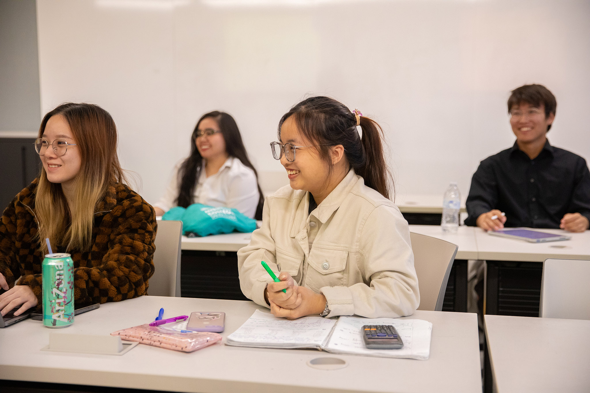 Students in a business class