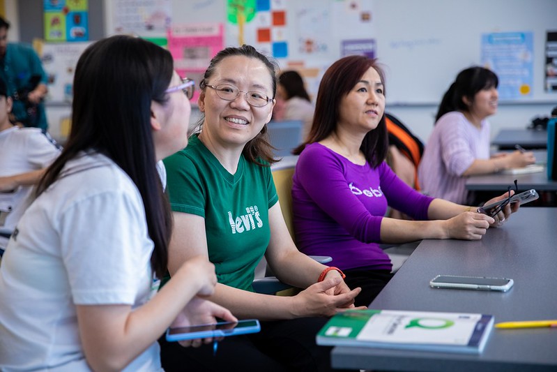 ESL Students discussing