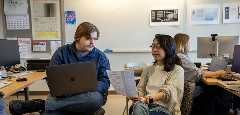 Graphic design students