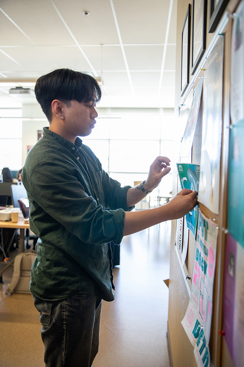 Graphic design student