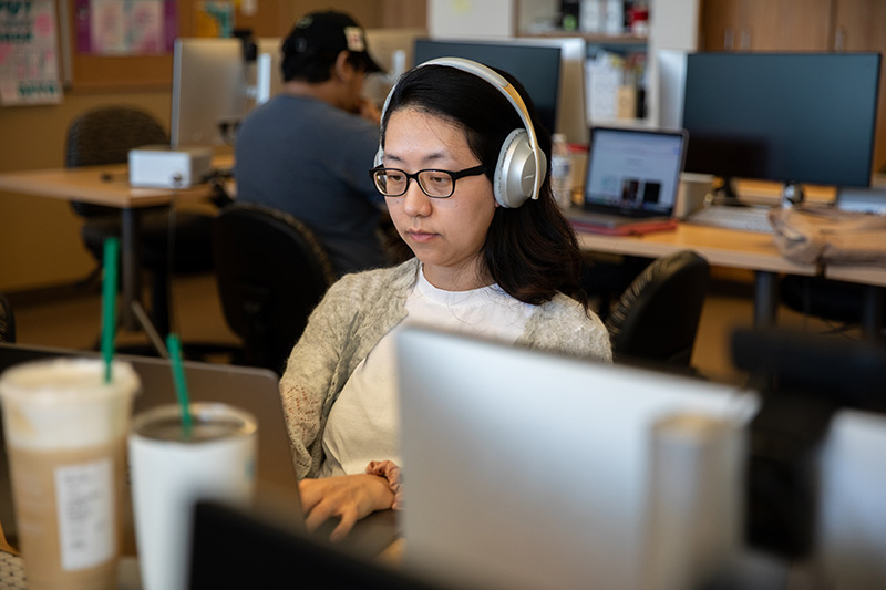 Graphic design student