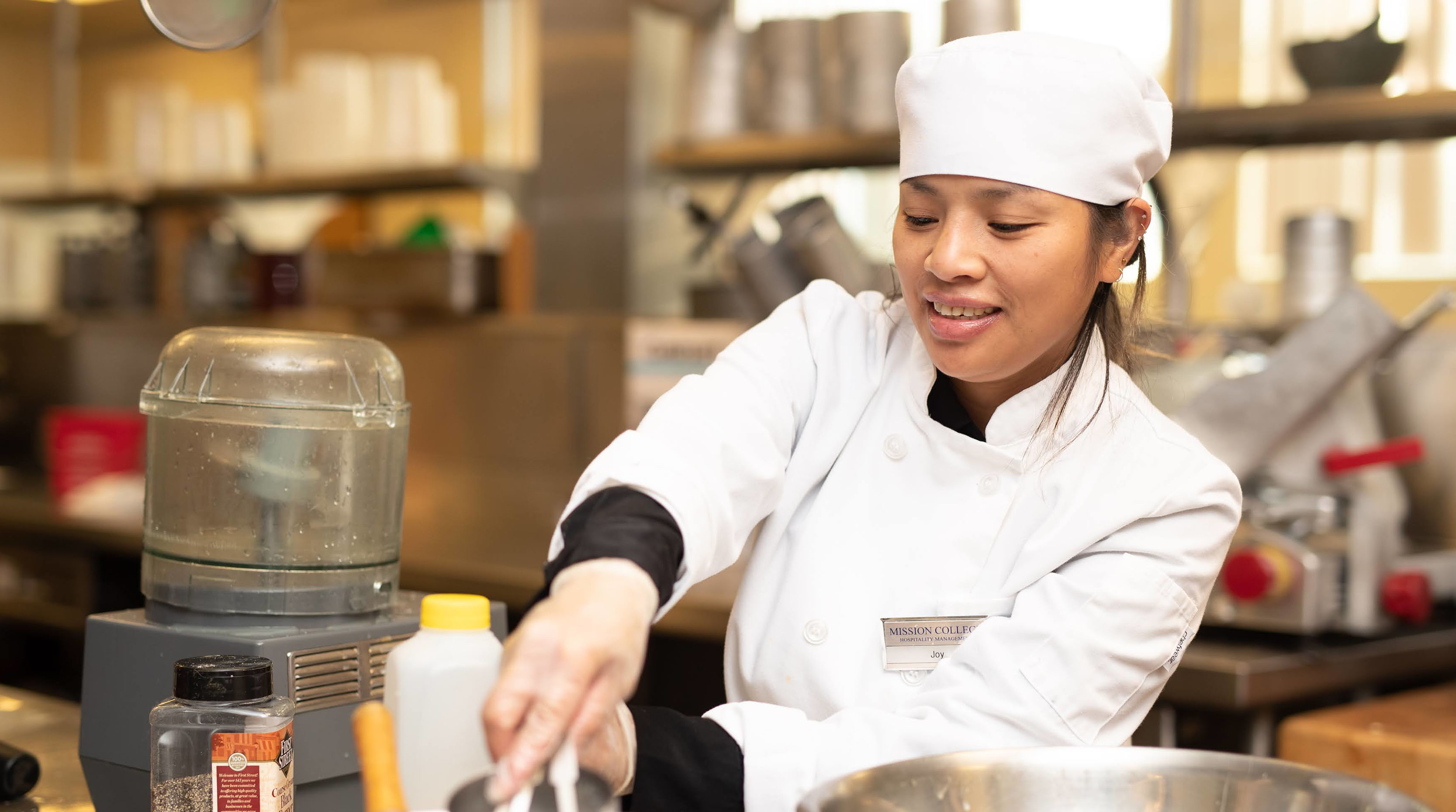 Culinary Student measuring