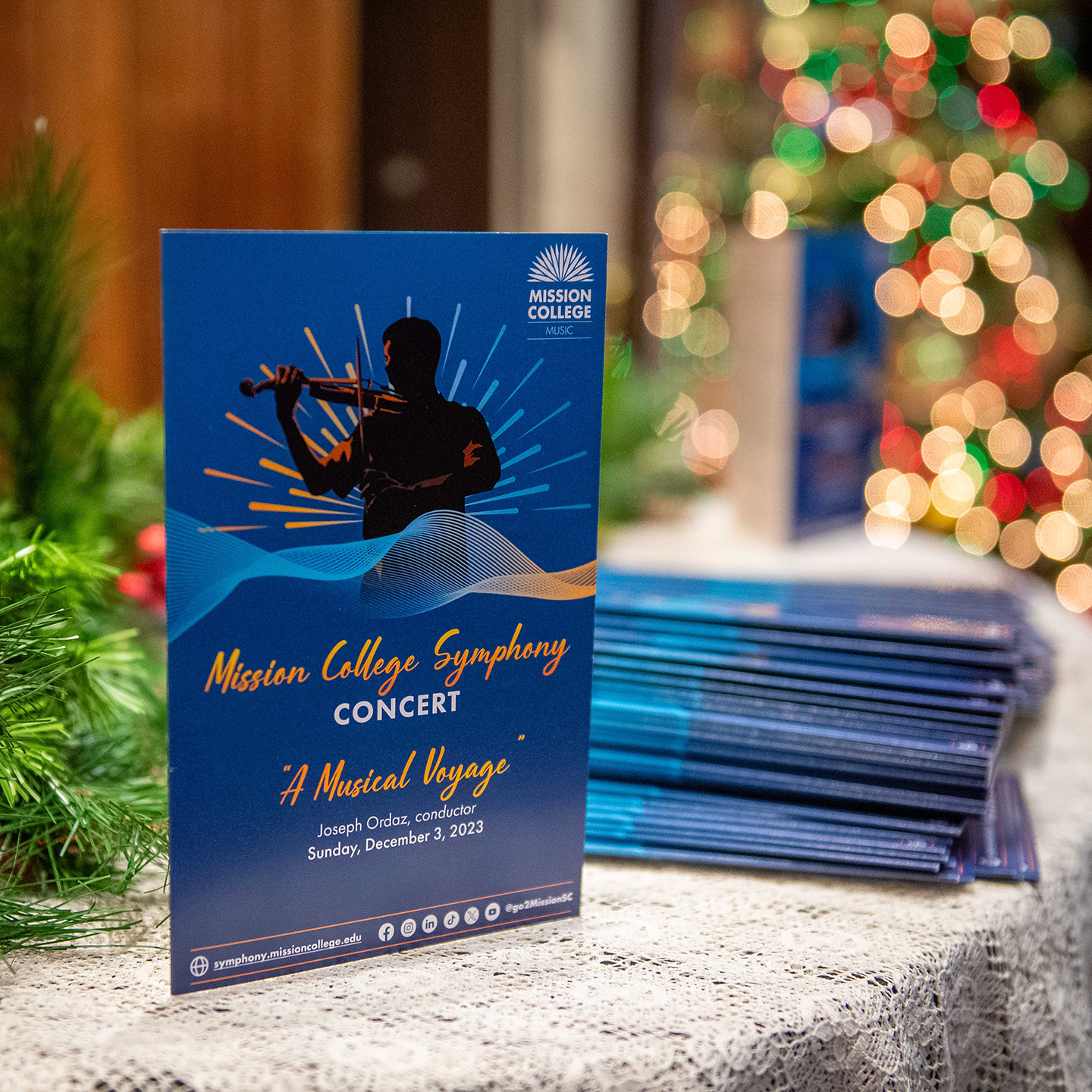 Mission College symphony concert pamphlet