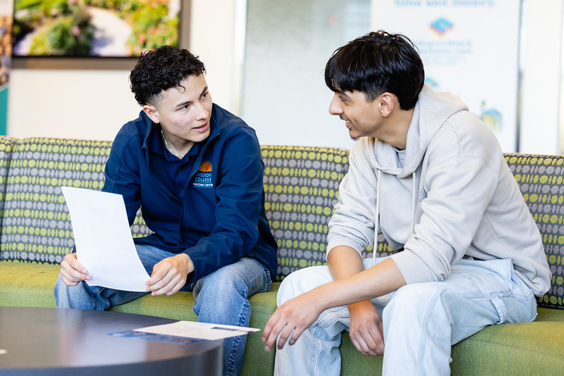 Two students talking