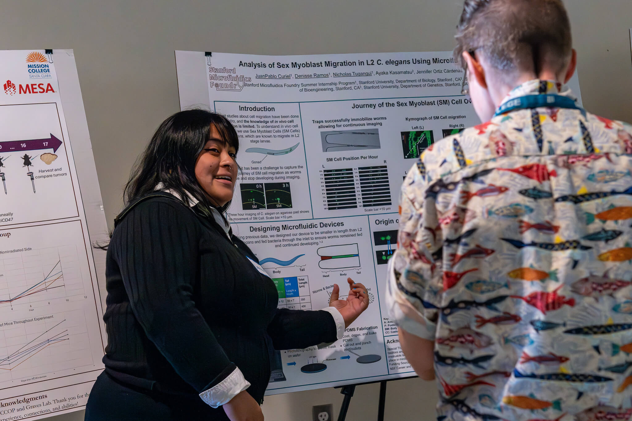 STEM student speaking about her presentation