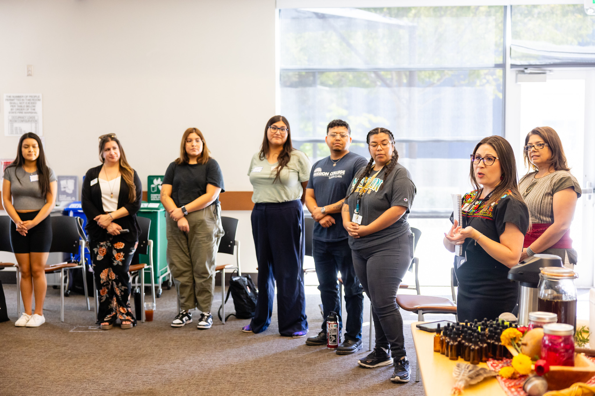 Mission College students listening to speaker