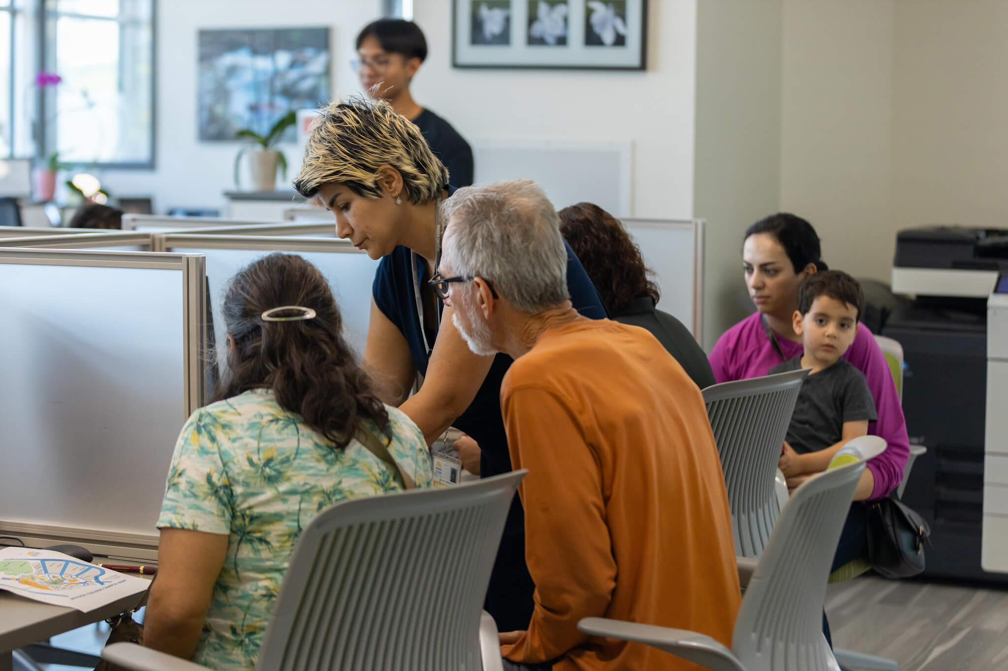 Students at computer stations