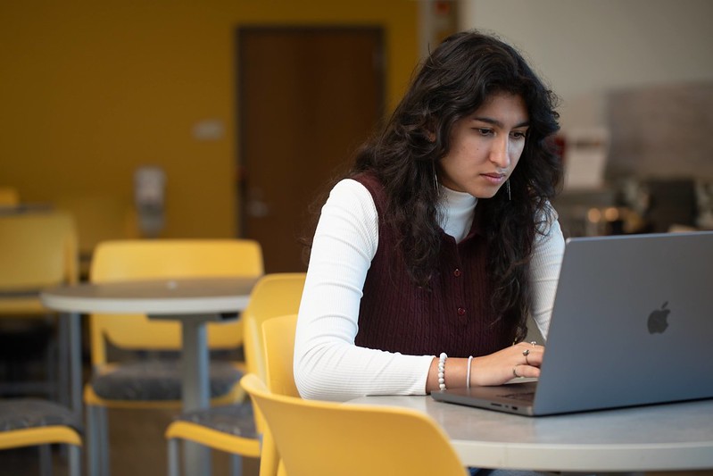 Student with laptop