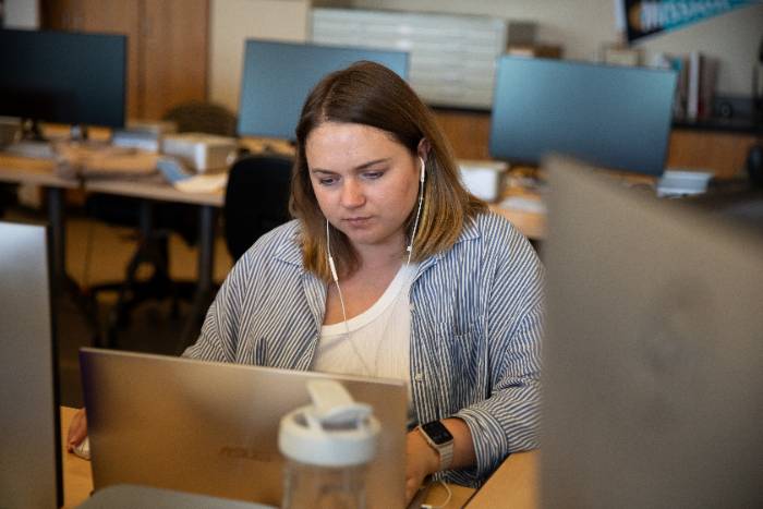 Graphic design student