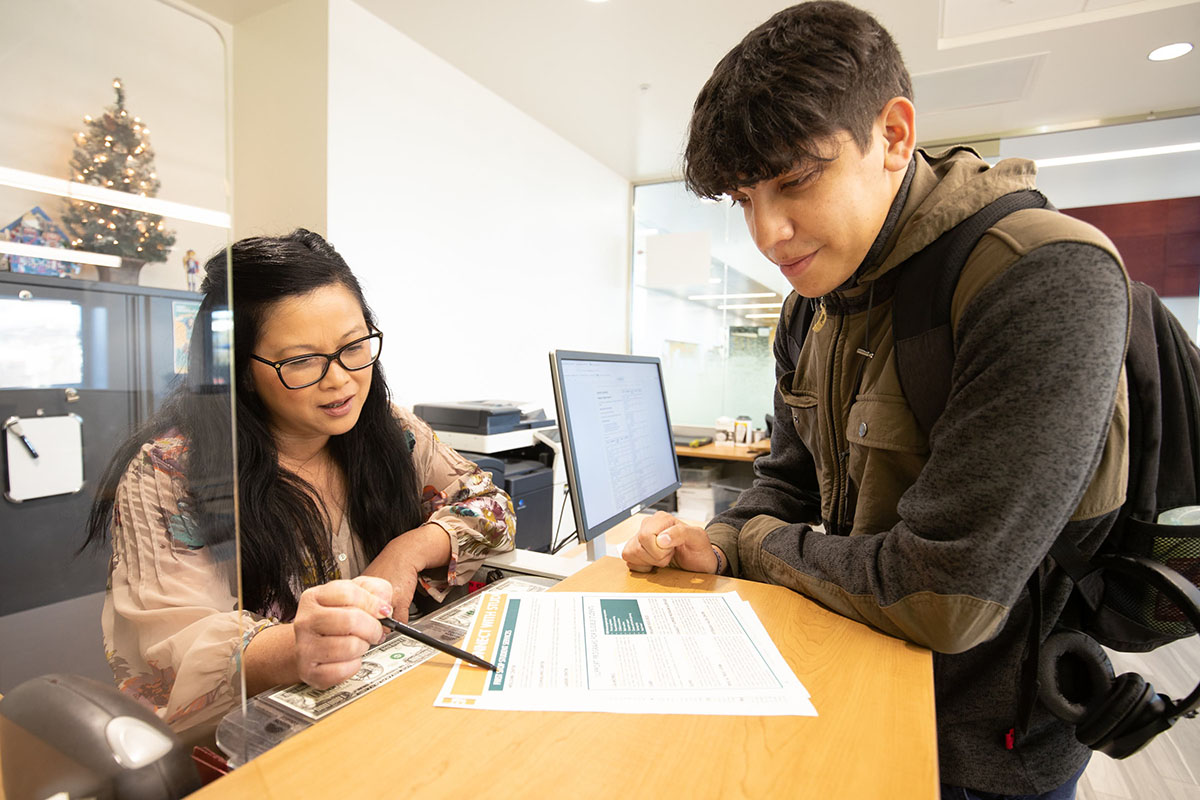 Student at counseling center