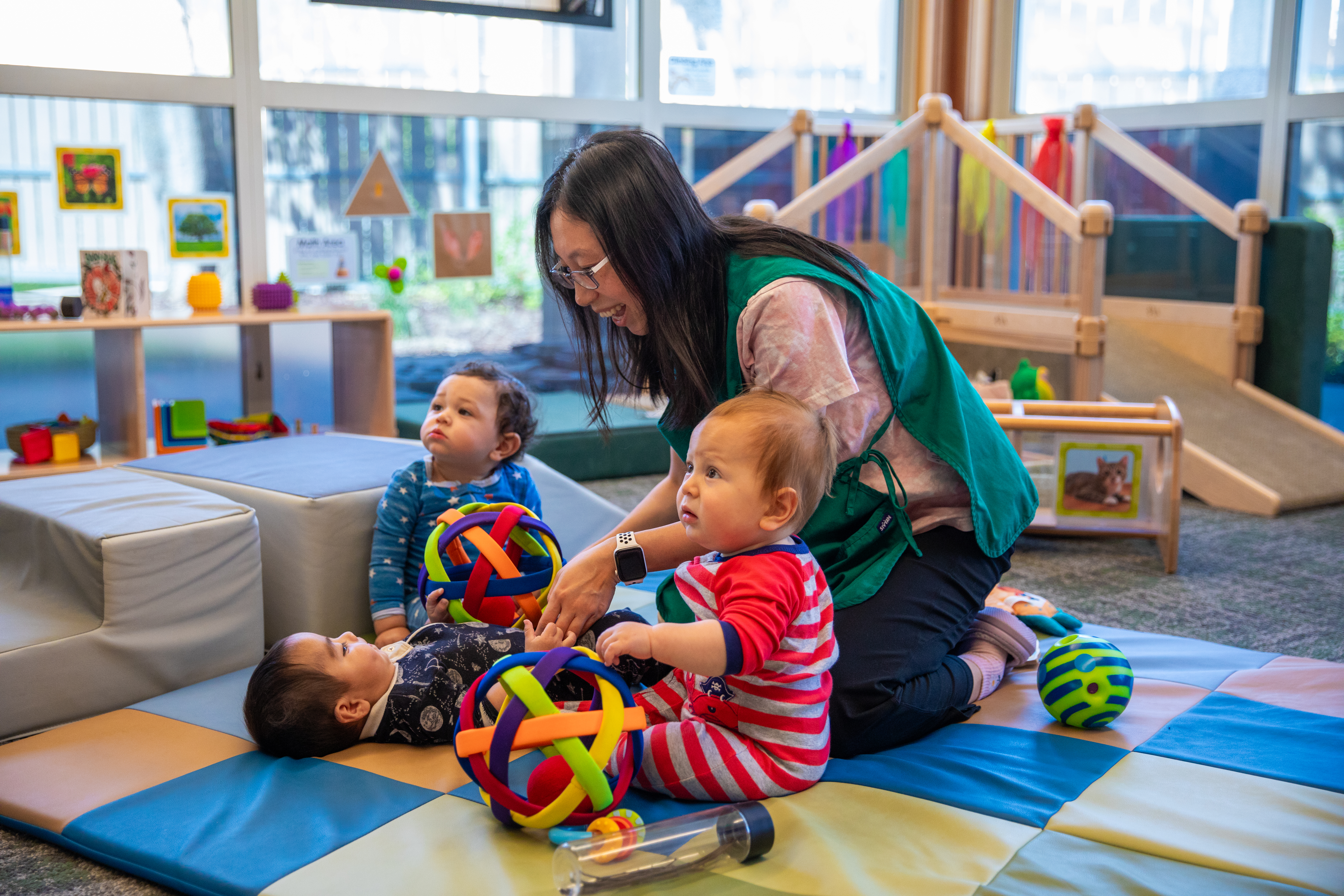 CDC student with children