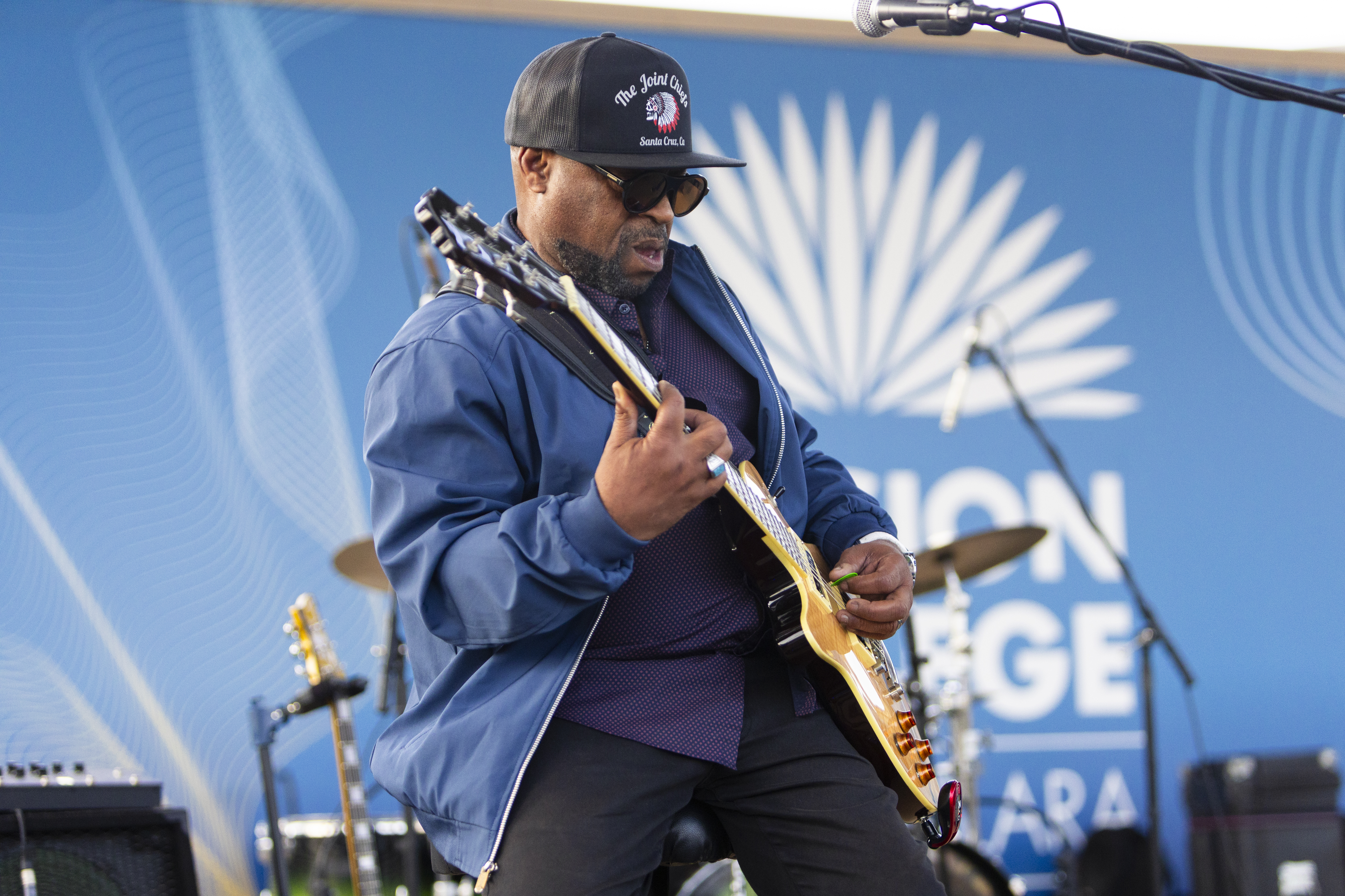 Person playing guitar