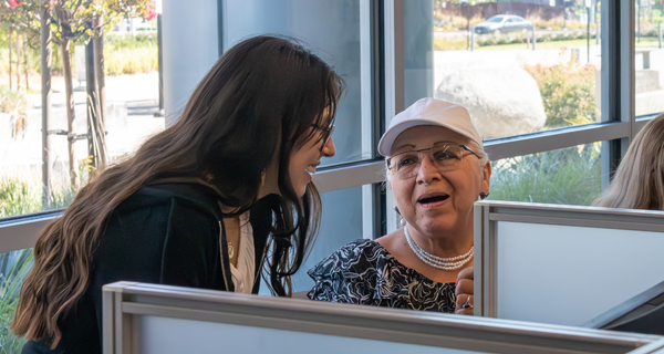 Faculty member talking