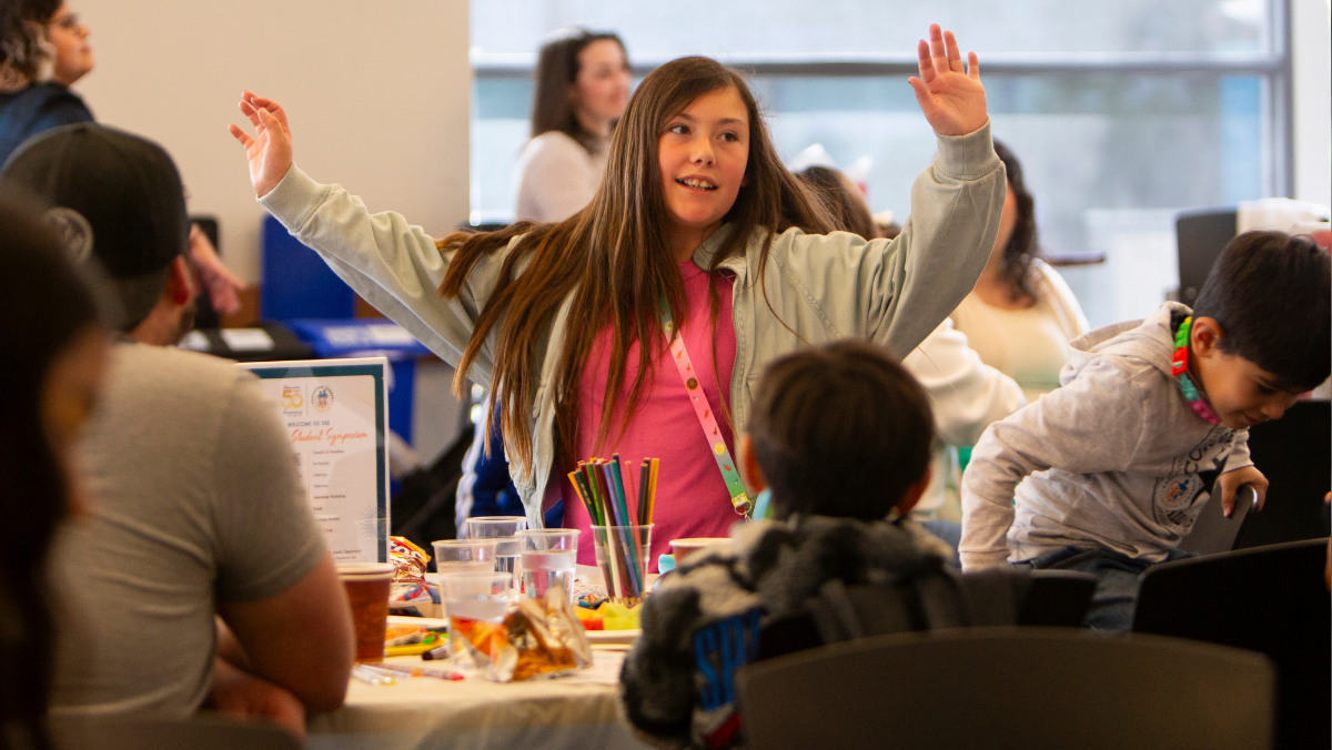 Child dancing at Mission College