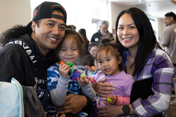 Student parents with family