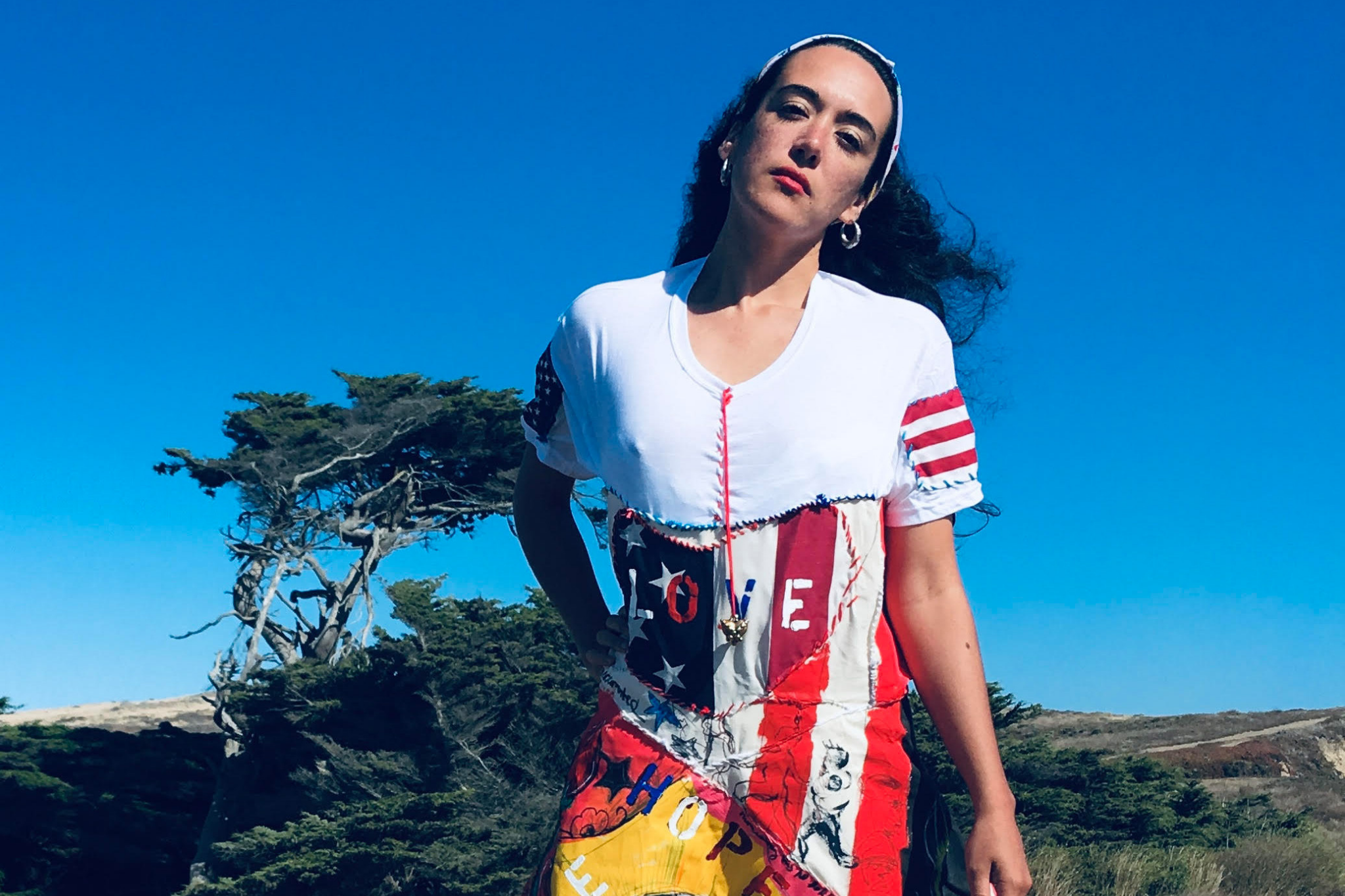 Artist standing in lot