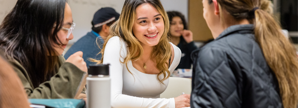 Students talking in class