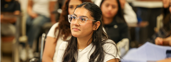 Student looking forward