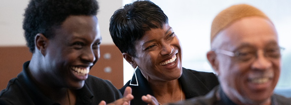 Smiling faculty members