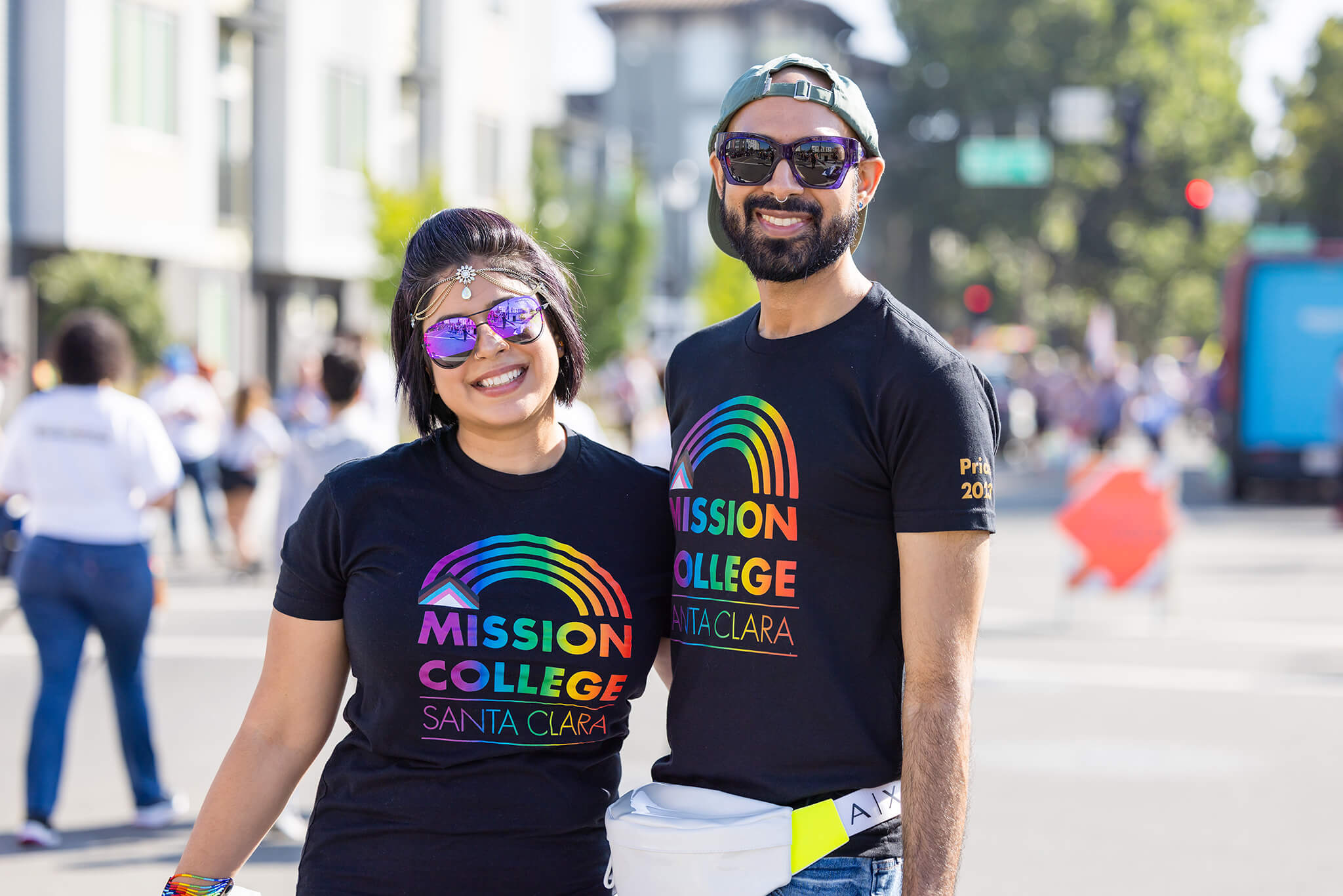 Seher Awan with student for Pride Day