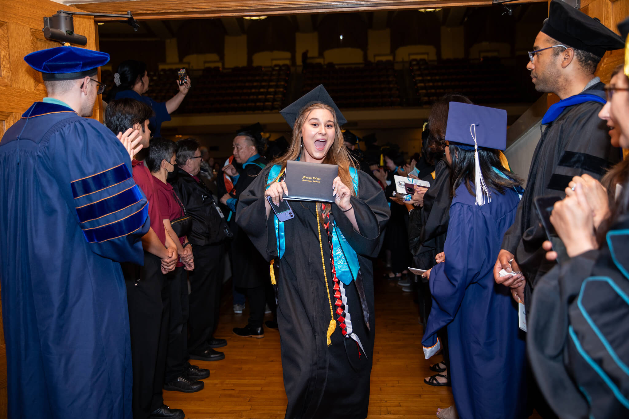 Female graduate at commencement