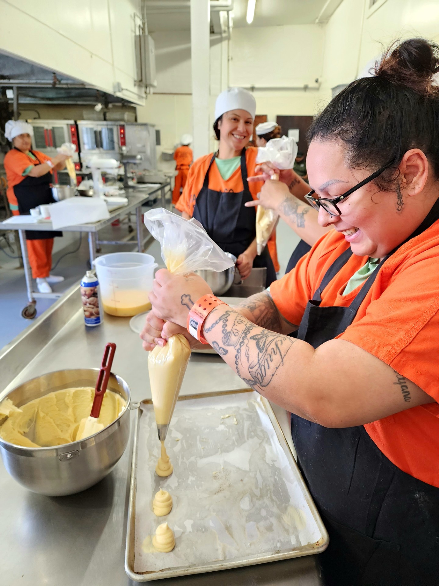 Rising Scholars students in kitchen