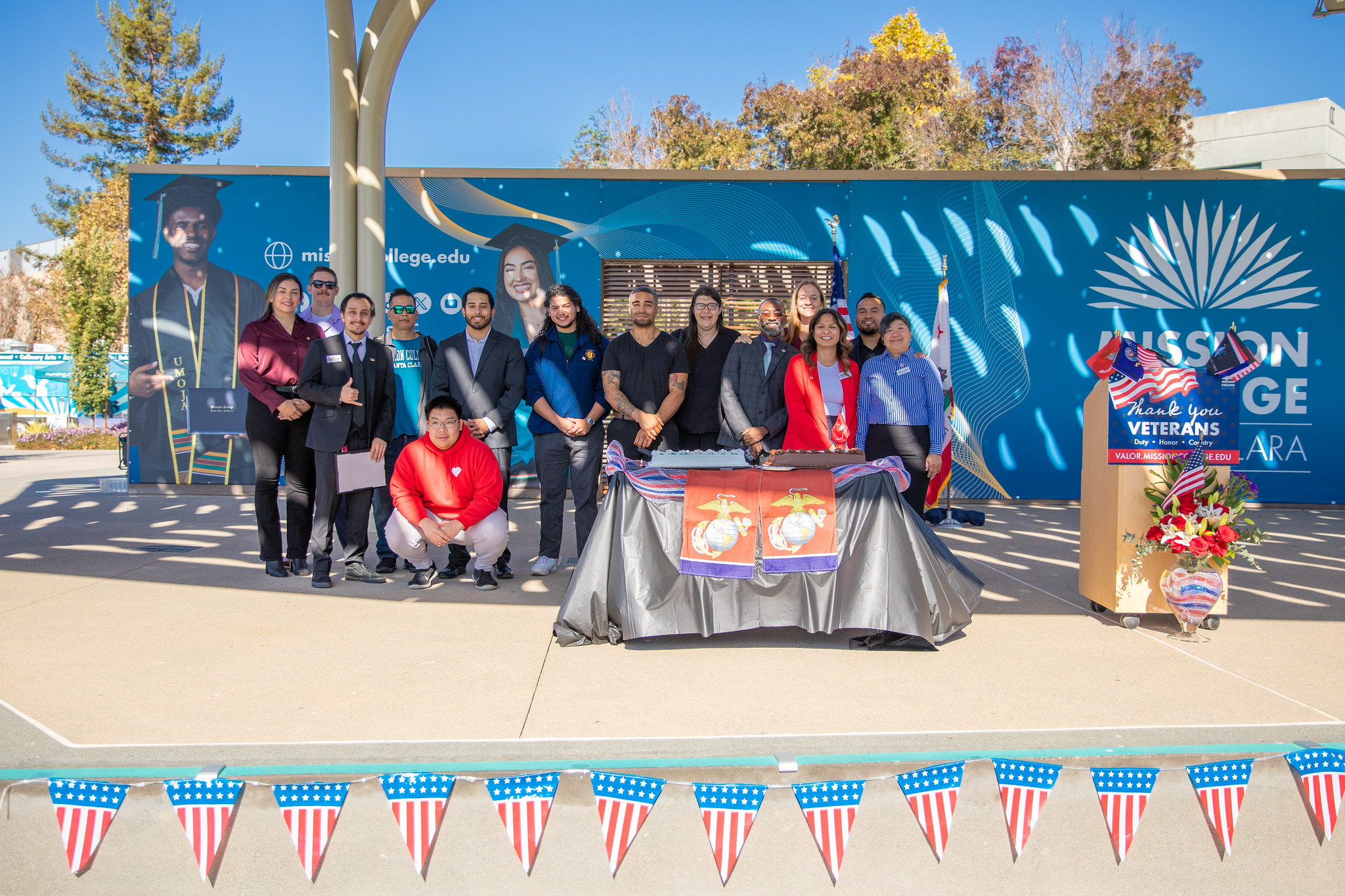 Veteran event participants posing for picture