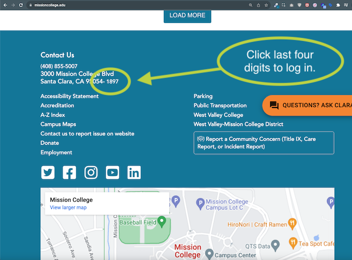 login. Log in using last four digits in zipcode on footer of page.